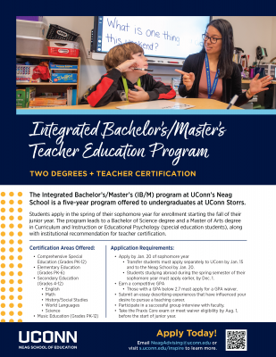 IB/M Program flyer [Links to a PDF of the flyer].